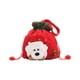 thumbnail image 2 of Bolsas de regalo navideñas con diseños de peluche en 3D - Bolsas reutilizables para guardar tela y regalar en Navidad - Bolsa de tela roja de 23x19 cm, 2 of 6