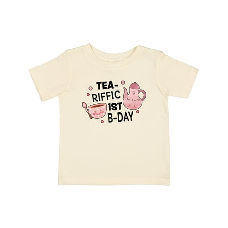 

Inktastic Tea-riffic 1st Birthday with Teacup and Pot Gift Baby Girl T-Shirt