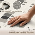 thumbnail image 6 of ODIKA 5'x7' Beige Gray Modern Geometric Diamond Cross Washable Area Rug Contemporary Abstract Motif With Rounded Rectangle Easy Care, Non-Shedding, Pet Friendly, for Small Living Room, Bedroom, 6 of 7