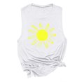 thumbnail image 4 of CEHVOM Femmes T-shirt Sans Manches à Col Rond Imprimé Décontracté Ample, 4 of 5
