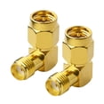 thumbnail image 2 of SMA macho a hembra adaptador de ángulo recto de 90 grados contactos chapados en oro adaptador de antena WIFI 2 Piezas Speravity EL1418-01, 2 of 2