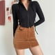 thumbnail image 5 of Chaqueta corta ajustada de estilo urbano para mujer, moda coreana, top corto con capucha de manga larga, sudadera con cremallera y canalé salvaje para mujer, 5 of 6