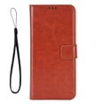 thumbnail image 2 of Wallet Case for Honor 600 Pro with Card Holder, PU Leather Flip Phone Case with Kickstand Magnetic Closure Wrist Strap Brown, 2 of 5