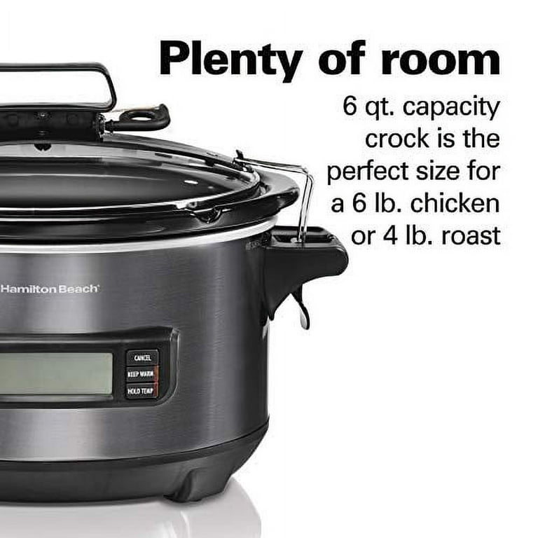 Hamilton Beach 6-Quart Precision Pressure Cooker in Black and Stainless  Steel