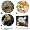 thumbnail image 3 of DESIGN ART Designart "White Green Cactus Flower I" Floral Cactus Wall Decor 32 in. wide x 16 in. high, 3 of 5