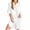 White, variant on Midi Dresses For Women With Sleeves Summer Casual Elbow-Length V-Neck Solid Color Mini Short Dresses with Buttons for Women Trendy Army Green L