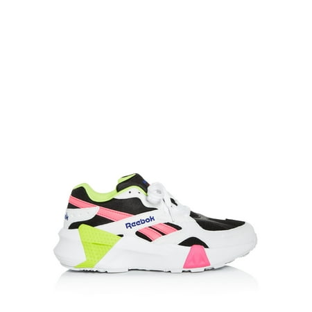 REEBOK Womens White 1-1/2" Platform Comfort Logo Aztrek Round Toe Wedge Lace-Up Athletic Sneakers Shoes 4 M