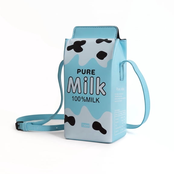 Women's Crossbody Bag - Strawberry Milk Design Small Phone Purse, Chic Luxury Cute Style
