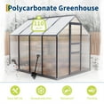 thumbnail image 5 of 6×8FT Polycarbonate Greenhouse for Outdoors, Large Walk in Green House Kit and Winter Garden Planting, Enhanced Aluminum Green Houses for Outside to Protect Vegetables or Plants, 5 of 8