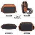 thumbnail image 5 of EXTREE Crossbody Bags for Women, Shoulder Handbags with Wide Strap, Trendy Design Shoulder Purse for Travel, Black&Brown, 5 of 8