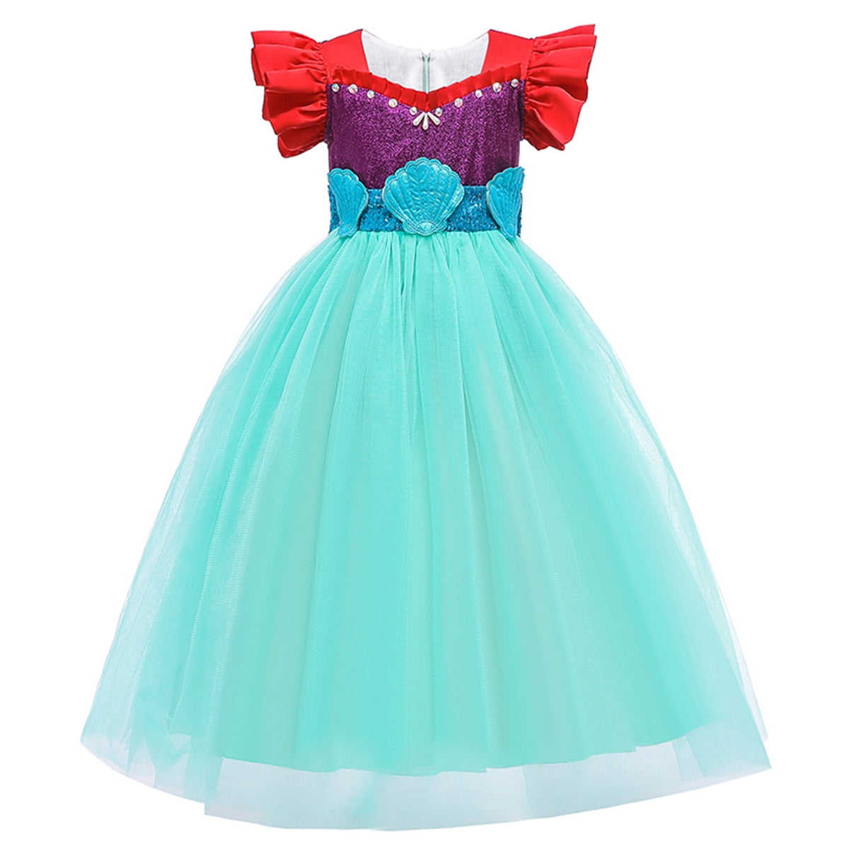 Ekids Girls Mermaid Party Dress Kids Princess Dress Up Costume Pageant Birthday Blue