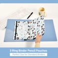 thumbnail image 5 of Cute Panda Face and Cake 2 Pack Pencil Pouch for 3 Ring Binder Smooth Zipper Folders with Pockets Clear Window Pencil Case, 5 of 6