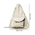 thumbnail image 3 of Bolso De Pecho Bolso De Pecho Para Mujer, Bandolera De Lona Informal, Bandolera De Moda (Blanco), 3 of 7