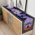 thumbnail image 4 of Happy Halloween Table Runner - 72 Inch Long, Kitchen Dining Table Runner Dresser Scarves, Spooky Pumpkins Horror Bat Purple Farmhouse Decor for Coffee Tables Wedding Party Banquet, 4 of 8