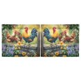 thumbnail image 3 of Wobogo Beautiful Rooster Kitchen Curtains 2 Piece Set Farmhouse Country Style Light Filtering Small Window Drapes Suitable for Bathroom Laundry Room and RV 27x36in, 3 of 9