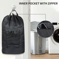 thumbnail image 2 of 2BK Backpack Laundry Bag,Laundry Backpack with Shoulder Straps and Mesh Pocket Nylon Backpack Clothes Hamper Bag with Drawstring Closure for College,Travel, Laundromat,Apartment. 13"x 29", 2 of 6