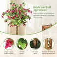 thumbnail image 3 of Yeshouse 4FT/5FT/6FT Artificial Bougainvillea Tree, Tall Potted Fake Bougainvillea Trees, Faux Tree with Wood Trunk and Pink Flowers for Outdoor Indoor, 3 of 9