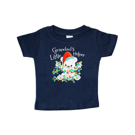 

Inktastic Grandad s Little Helper Cute Polar Bear with Lights Gift Baby Boy or Baby Girl T-Shirt