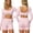Color Block Pink, variant on AEXTO Womens Workout Sets Two Piece Seamless Color Block Long Sleeve Top High Waist Shorts Fall Winter Gym Work Out Clothes