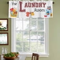 thumbnail image 4 of Laundry Room Valances for Windows, Decorative Rod Pocket Window Valance Curtains, Cartoon Washday Washing Machine Clothes Short Curtain Drapes for Kitchen/Living Room, 2 Panels, 54" W x 18" L, 4 of 8