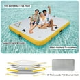 thumbnail image 5 of Floating Dock - 10ft × 8ft Inflatable Dock Floating Platform For Lakes 6 Inch Thick, Inflatable Island Water Floating Mats For Boating, River, Pool, Ocean - Inflatable Raft With Electric Air Pump, 5 of 8