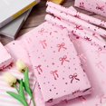 thumbnail image 3 of Pink Bow Gift Wrapping Paper Roll 16.5 Inch x 33 Feet Gold Foil Coquette Bow Gift Wrap Pink Striped Wrapping Paper for Birthday Baby Shower Wedding Bachelorette Party Decor Supplies, 3 of 4