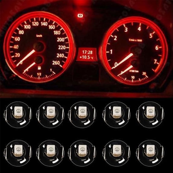 10Pcs T4.2 12V LED Bulb Car Instrument Dashboard Meter Panel Lights Lamps