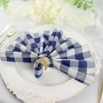 thumbnail image 4 of Balsa Circle 100 Pieces 15" x 15" Navy Blue White Gingham Checkered Polyester Napkins, 4 of 8