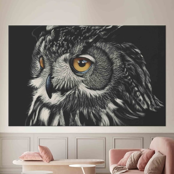 Charming Personalized Owl Wall Hanging With Animal Canvas Decor Ideal For Enhancing Your Farmhouse Loft With Our Unique and Thought-Provoking Wall Art Prints