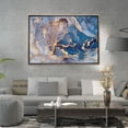 thumbnail image 4 of Cuadro decorativo para sala o recamar Textura Mármol Aqua Morado Minimalista Listo para Colgar Marco Dorado Maxigráfica Shop Cuadro Abstracto Moderno, 4 of 5