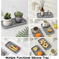 thumbnail image 4 of Bandeja organizadora de silicona para fregadero de cocina para uso múltiple, soporte de esponjas ecológico para encimera o fregadero de baño de cocina (gris, 10 "× 5,3"), 4 of 5