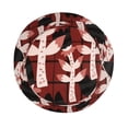thumbnail image 4 of ZICANCN Flower Red Floral Art Bucket Hat, Unisex Print Double-Side-Wear Bucket Hat for Golf Fishing Beach Outdoor, 4 of 5