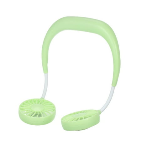 

USB Rechargeable Wearable Portable Hand Free Neckband Fan Personal Mini Neck Double Fans 3 Speed Adjustable For Home Office Traveling