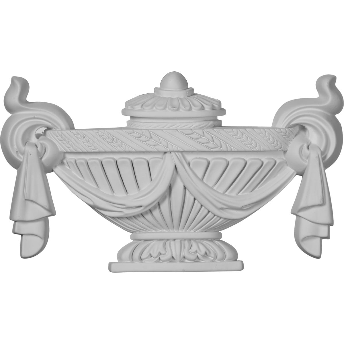 11 3/8'W x 6 1/2'H x 1 1/2'P Salem Urn Center Onlay