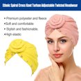 thumbnail image 4 of Minnieouse Nudo Turbante Interior Hijab Cruz étnica Gorro Headwrap Plisado Accesorios de estilo femenino Gorros Gorros Banquete de boda Amarillo Type3 NO3, 4 of 6