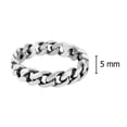 thumbnail image 6 of Classic Curb Link Chain Sterling Silver Ring-8, 6 of 7