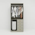thumbnail image 5 of Sophshelter Grey Closet System: Walk-in Closet Organizer System Wall Mount with 4 Drawers Closet Kit with 2 Shelves Hanging Rod Metal Handles Built-in Storage Organization 31.5"W x 15.7"D x 70.8"H, 5 of 5