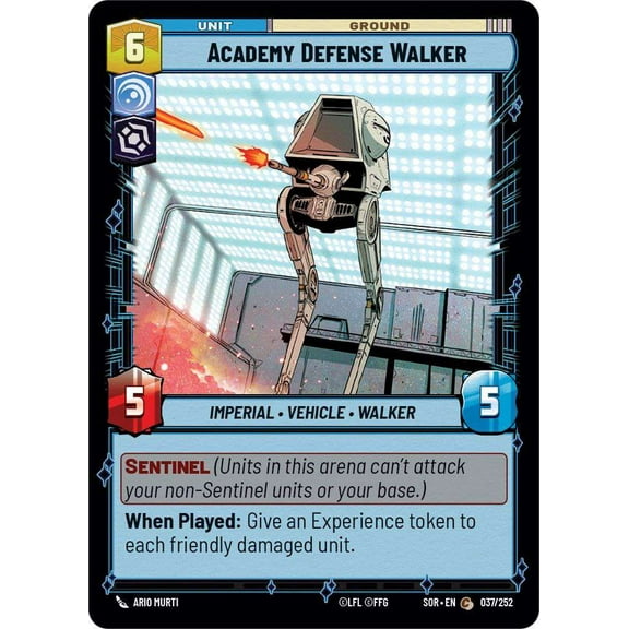 Star Wars: Unlimited Spark of Rebellion Common Academy Defense Walker #037