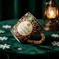 thumbnail image 5 of Dadiaei Seaglass Christmas Mug Handcrafted with Inlays for Holiday Hot Cocoa and Coffee Cozy Festive Gift Idea, 5 of 6