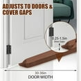 thumbnail image 3 of VEGCOO Door Draft Deflector - Bottom Door Seam Filler and Sealer - Draft Guard - Fits 30" to 36" Doors - Easy-to-Install Draft Deflector - Brown, 3 of 7