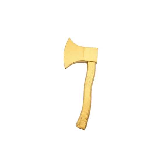 Decorative Fire Axe Prop – Halloween Costume Accessory for Adults, Carnival Masquerade Party Favor, Stage Themed Dress Up (Gold)