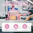 thumbnail image 5 of Sanmadrola Mini Clear Backpack Heavy Duty Stadium Approved PVC Transparent Backpacks Small Clear Backpack with Reinforced Strap for School, Travel, Pink, 5 of 8