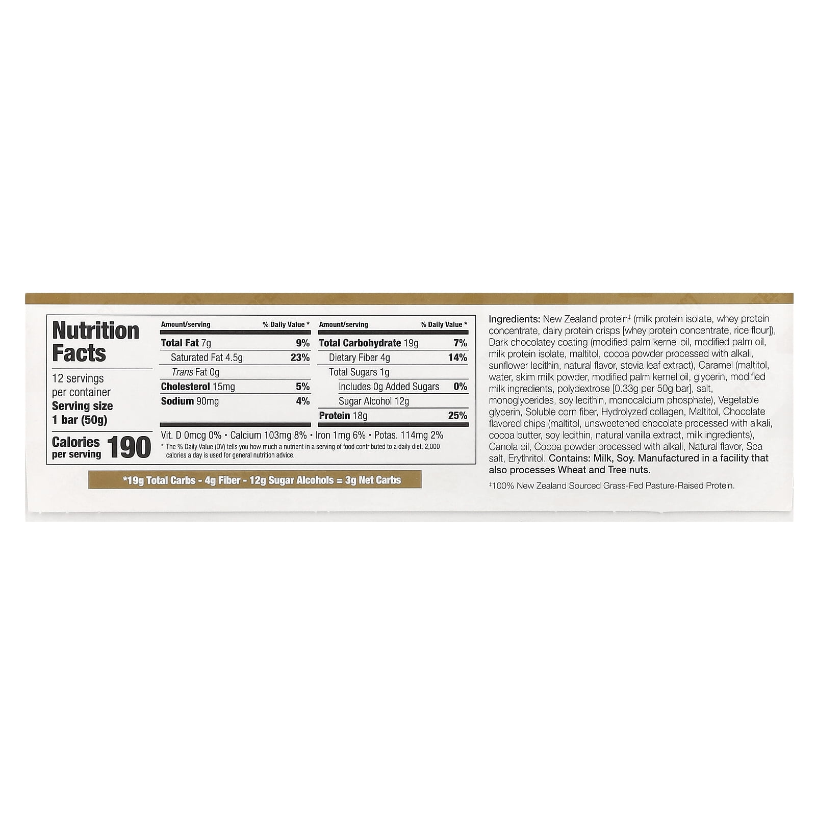 PERFECT Sports Diesel, New Zealand Protein Bar, Triple Rich Chocolate, 12 Bars, 50 g Each