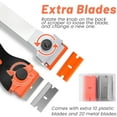 thumbnail image 5 of Razor Blade Scraper, 2 PCS Razor Scraper Tool for Removing Label, Registration Sticker, Tint, Grease from Windshield, Appliance, Glass (Extra 20 Metal and 10 Plastic Blades), 5 of 5