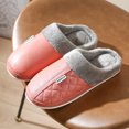 thumbnail image 2 of Dakaela Slippers for Women Men Leather Fuzzy Bedroom House Shoes Plush Indoor Outdoor Winter Slip on Slides, 2 of 5