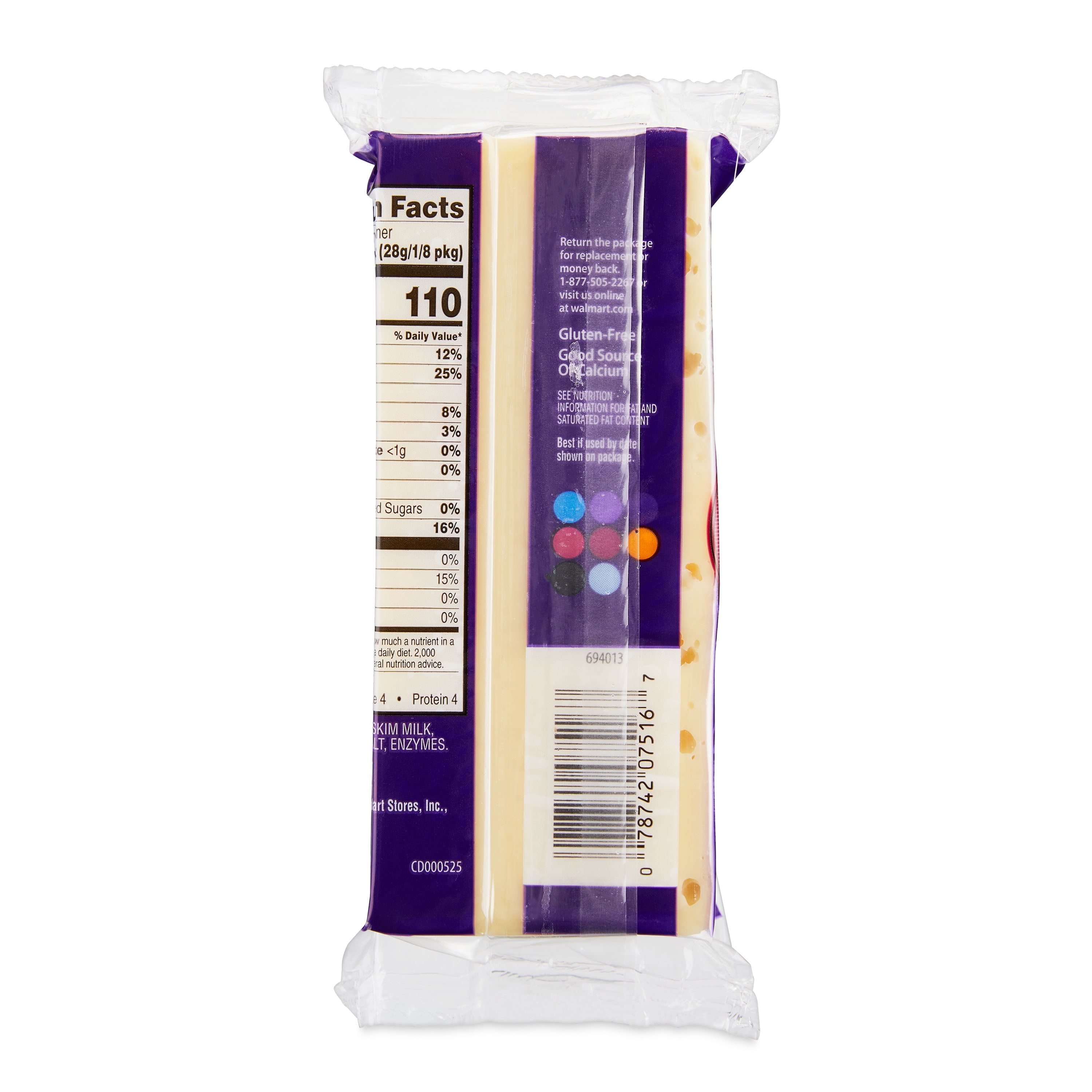 Great Value Swiss Block Cheese, 8 oz Chunk