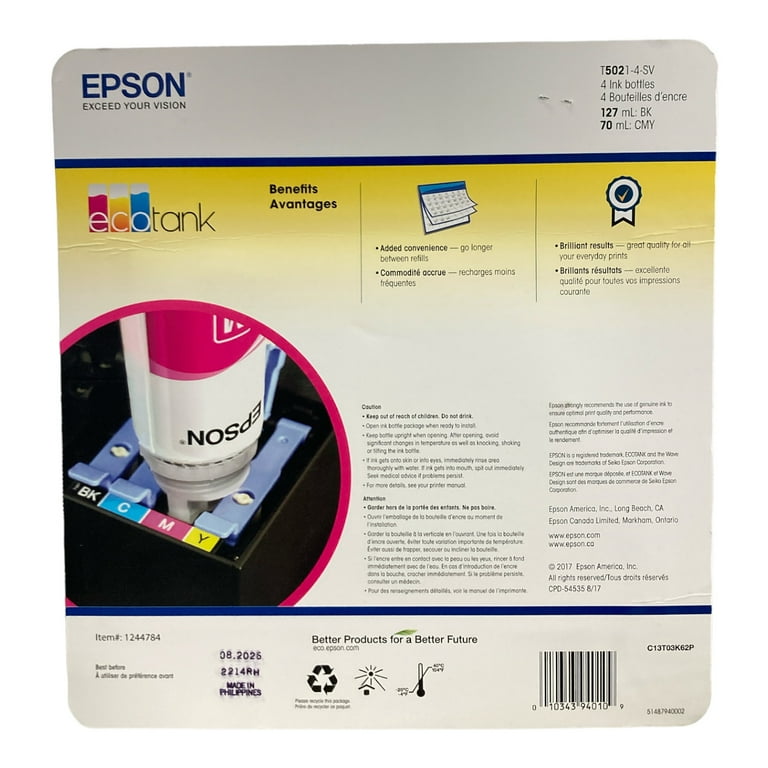 It Supplies - Epson EcoTank T502 Black Ink Bottle for for
