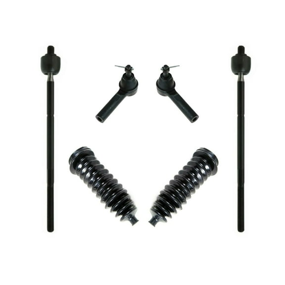 6 Pc Front Inner & Outer Tie Rod Ends Rack and Pinion Bellow Boots Steering Kit Fits select: 2001-2007 DODGE GRAND CARAVAN, 2001-2007 CHRYSLER TOWN & COUNTRY