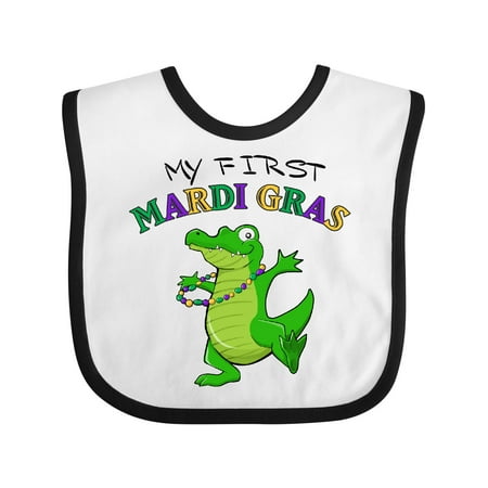 

Inktastic My First Mardi Gras-alligator Gift Baby Boy or Baby Girl Bib