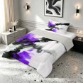 thumbnail image 2 of Manfei Abstract Ink Painting Twin Comforter Sets, Watercolor Ombre Bedding Set, Purple, Black and White, Gray Reversible 2pcs, 1 Comforter and 1 Pillowcase, 2 of 6